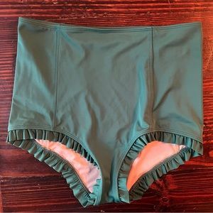 Kortni Jeane Galapagos green all ruffled up bottoms